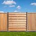 Tuinscherm Bronkhorst, keruing hardhout, RVS-geschroefd, horizontaal, 18-planks (15+3) 180 x 180 cm