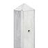Berton©-motiefpaal Schie wit/grijs, diamantkop 10 x 10 x 280 cm tussenmodel