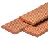 Bangkirai hardhout vlonderplank 2,1 x 14,5 x 400 cm kunstmatig gedroogd, geschaafd, 1 zijde 8 groeven