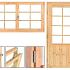 Deluxe ramen en buitendeuren Ardee | 70 mm | vuren onbehandeld