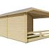 Blokhut - Tuinhuis Sibella | 44 mm | vuren onbehandeld