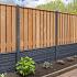 Berton©-motiefplaat smal antraciet H26 x D3,5 x L184 cm rotsmotief
