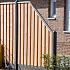 Tuinscherm Casablanca verloop, Red Class Wood geïmpregneerd ME vuren, RVS-geschroefd, 21-planks (19+2) 180 x 180/90 cm