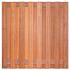 Tuinscherm Kampen, keruing hardhout, RVS-geschroefd, 17-planks (15+2) 180 x 180 cm