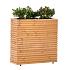 Bloembak Krefeld Red Class Wood 90 x 30 x 102 cm op wieltjes