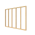 Regelwerk Type F achterwand kapschuur Red Class Wood 300 x 140 cm