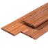 Keruing hardhout plank 1,4 x 14,0 x 195 cm kunstmatig gedroogd, geschaafd, 1 zijde 2 V-groeven, 4 ronde hoeken