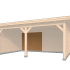 Wandmodule Type C zweeds rabat Red Class Wood 300 x 224 cm