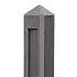Berton©-paal antraciet Hunze, diamantkop 10 x 10 x 145 cm T-model