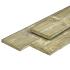 Geimpregneerd Grenen plank Geschaafd met ronde hoeken 15x140 mm 300 cm