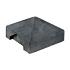 Berton©-afdekpet antraciet diamantkop 14 x 14 x 5 cm T-model