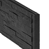 Berton©-motiefplaat smal antraciet gecoat H26 x D3,5 x L184 cm leisteenmotief
