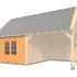 Wandmodule Type D & E zweeds rabat Red Class Wood 350/400 x 224 cm
