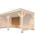 Wandmodule Type D & E zweeds rabat Red Class Wood 350/400 x 224 cm