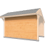 Wandmodule Type D & E zweeds rabat Red Class Wood 350/400 x 224 cm