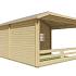 Blokhut - Tuinhuis Torkel | 44 mm | vuren onbehandeld
