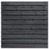Tuinscherm grenen zwart gespoten, 21-planks (19 + 2) Kassel 180 x 180 cm horizontaal