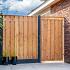Tuinscherm Douglas, geschaafd, 21-planks (19 + 2) Zwarte Woud 180 x 180 cm