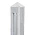 Berton©-paal Hunze wit/grijs, diamantkop 10 x 10 x 145 cm eindmodel