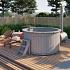Hottub met externe RVS kachel ø200 cm onbehandeld vuren
