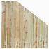 Tuinscherm Enschede verloop, groen geïmpregneerd grenen, RVS-geschroefd, 21-planks (19+2) 180 x 180/90 cm
