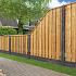 Tuinscherm Enschede, groen geïmpregneerd grenen, RVS-geschroefd, 21-planks (19+2) 180 x 180 cm