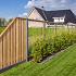 Tuinscherm grenen groen geïmpregneerd, 21-planks (19 + 2) Enschede 180/90 x 180 cm verloop