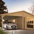 Garage-carport Berggren | 58 mm | vuren onbehandeld