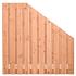 Tuinscherm Zwarte Woud verloop, douglas, RVS-geschroefd, 21-planks (19+2) 180 x 180/90 cm