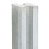 Berton©-sleufpaal Reest wit/grijs 11,5 x 11,5 x 244 cm hoekmodel