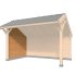 Wandmodule Type B zweeds rabat Red Class Wood 250 x 224 cm