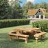 Picknicktafel vierkant Classic, vuren gedroogd, groen geïmpregneerd