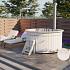 Hottub met interne RVS kachel ø200 cm onbehandeld vuren