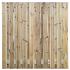 Tuinscherm Haaksbergen, groen geïmpregneerd grenen, RVS-geschroefd, 21-planks (19+2) 180 x 180 cm