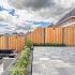 Tuinscherm Douglas, geschaafd, 21-planks (19 + 2) Zwarte Woud 180 x 180 cm