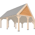 Wandmodule topgevel kapschuur XXL- zweeds rabat Red Class Wood