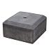 Berton© betonpoer 18,0 x 18,0 x 10,0 cm, antraciet, M20-bus, half model