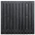 Tuinscherm vuren zwart gespoten, 23-planks (21 + 2) Dresden 180 x 180 cm