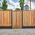 Tuinscherm Dronten, keruing hardhout, RVS-geschroefd, 21-planks (19+2) 180 x 180 cm