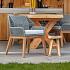 Teak stoel Granada met kussen (set van 2 stoelen)