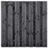 Tuinscherm Wolfsburg, zwart geïmpregneerd douglas, RVS-geschroefd, 15-planks (13+2) 180 x 180 cm
