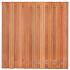 Tuinscherm Harlingen, keruing hardhout, RVS-geschroefd, 19-planks (17+2) 180 x 180 cm