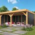 DHZ Plat dak Dalfsen Douglas 600 x 300 cm zwart geïmpregneerd