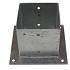 Paalhouder met plaat 151x151 mm hoogte 150 mm verzinkt