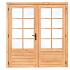 Douglas dubbele glas deur dubbelglas 8-ruits B2050xH2150mm buitenmaat