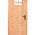 Douglas enkele klampdeur met klein raam B1000xH2050mm buitenmaat, linksdraaiend