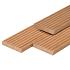 Bangkirai hardhout vlonderplank 2,5 x 14,5 x 305 cm kunstmatig gedroogd, geschaafd, 1 zijde 7 groeven