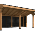 DHZ Kapschuur Goor Douglas 600 x 300 cm zwart geïmpregneerd