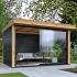 DHZ Plat dak Ommen Douglas 300 x 400 cm zwart geïmpregneerd