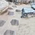 Staptegel Flex Stones 42x36x2 Holz Grigio